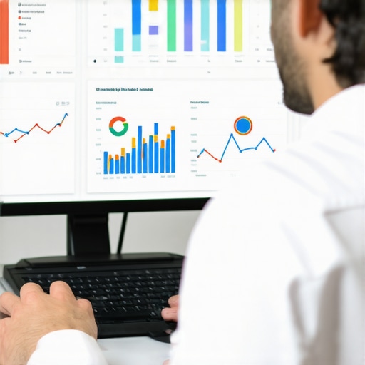 Advanced Google Maps SEO Analytics SEO expert analyzing local SEO data dashboards for map ranking strategies.