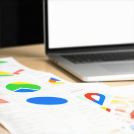 Google Maps SEO Audit Professional analyzing Google Maps SEO metrics with charts and laptop