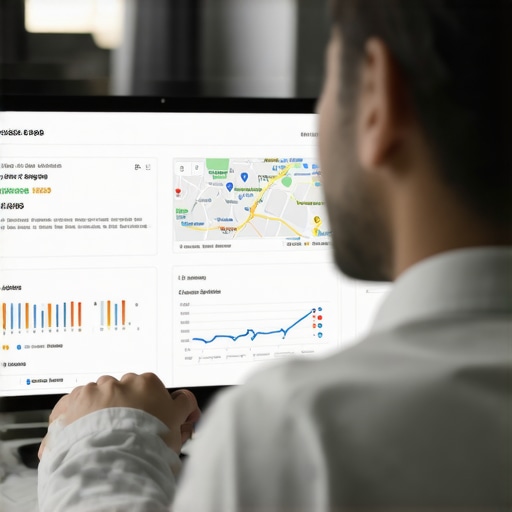 Person reviewing local SEO analytics on computer