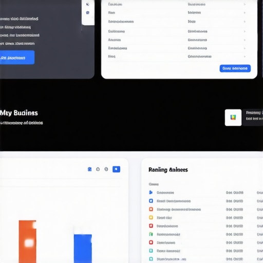 Google My Business dashboard with ranking data