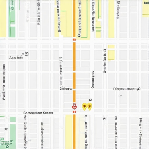 Map showing business listings with highlighted inconsistencies being fixed.