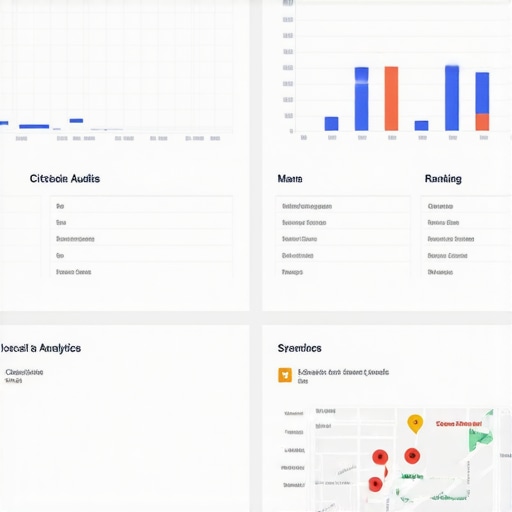 A screenshot of a local SEO dashboard with citation and ranking data.