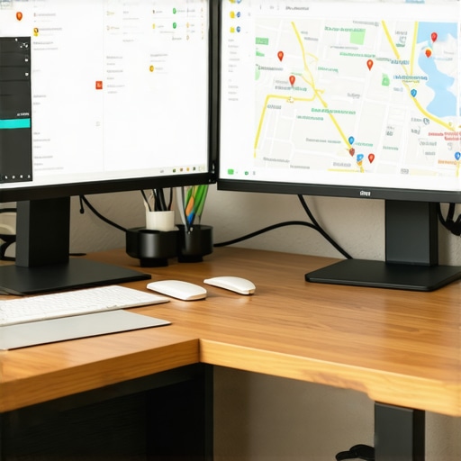 Screenshot of local SEO software dashboards displaying rankings, citations, and reviews