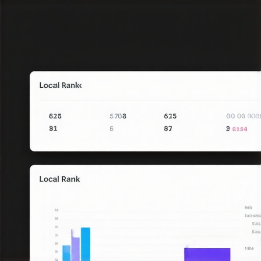 A detailed screenshot illustrating GeoRanker's local rank tracking features