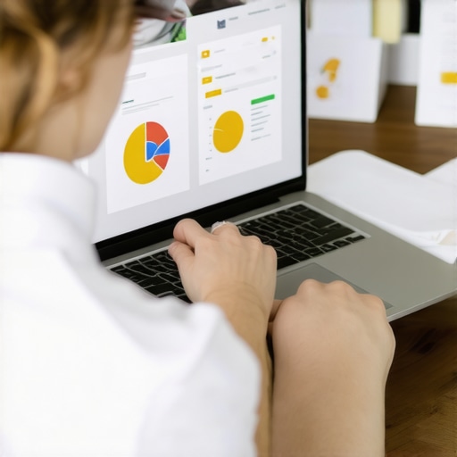 A person reviewing and auditing their Google Maps listing on a laptop