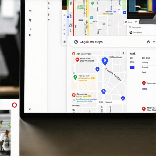 Business owner reviewing and updating Google Maps profile on laptop, illustrating the steps to fix map rankings.