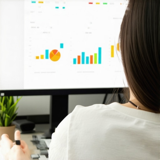 Person reviewing local SEO data on a laptop with citation and ranking charts