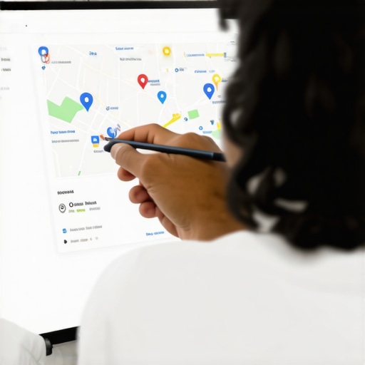 Person editing a Google Maps profile on computer
