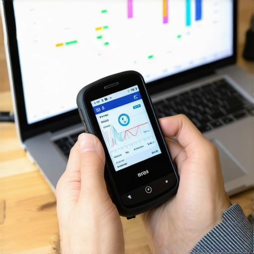 GPS device and laptop showcasing SEO analytics