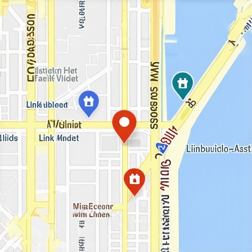 Illustration of a digital map showcasing local business ranking improvements