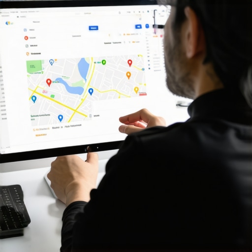 Business owner editing Google Maps listing on a laptop